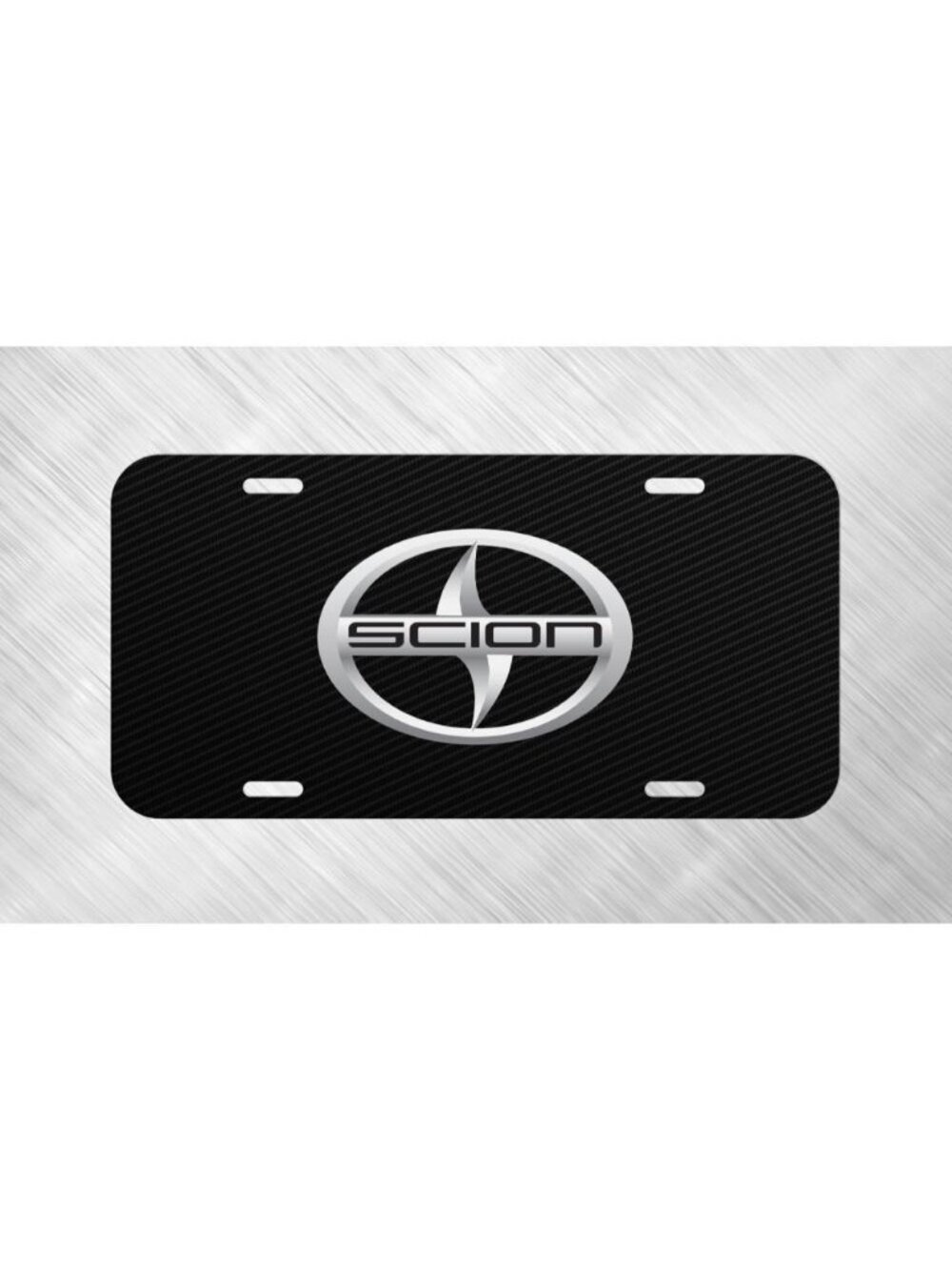 Simulated Carbon Fiber Scion tC FR-S XB XD License Plate Auto Car Tag